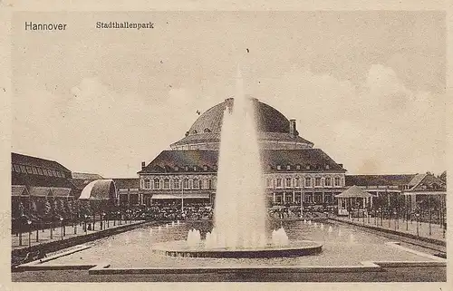 Hannover, Stadthallenpark mit Fontaine gl1929 E3631