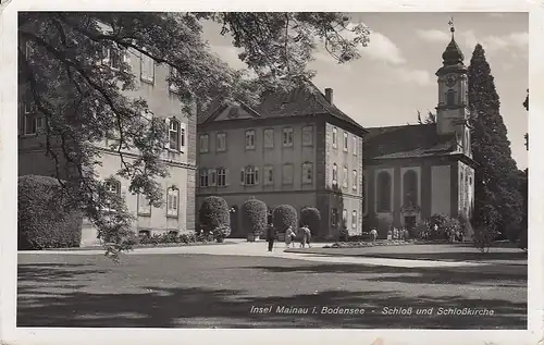 Insel Mainau im Bodensee, Schloß mit Schloßkirche gl1942 E5003