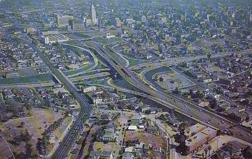 Los Angeles, CA. Freeway System gl1956 E2062