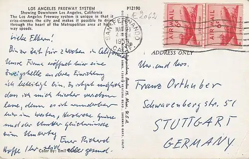 Los Angeles, CA. Freeway System gl1956 E2062
