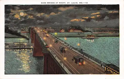 St. Louis MO Eads Bridge at Night ngl 164.079