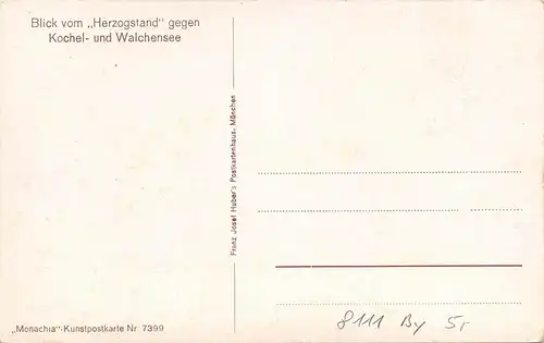 Blick vom "Herzogstand" gegen Kochel- und Walchensee ngl 164.866