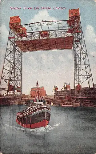 Chicado IL Halsted Street Lift Bridge gl1918 164.176