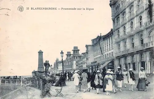Blankenberghe Promenade sur la Digue gl1927 165.327