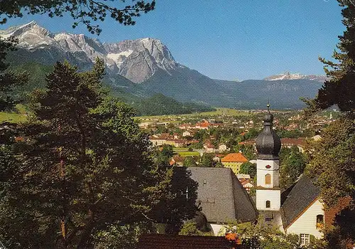 Garmisch-Partenkirchen, St.Anton geg. Zugspitze u.Tiroler Berge gl1973 E2792