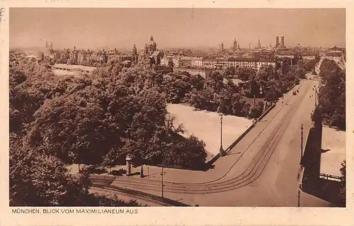 München Blick vom Maximilianeum aus gl1929 163.091