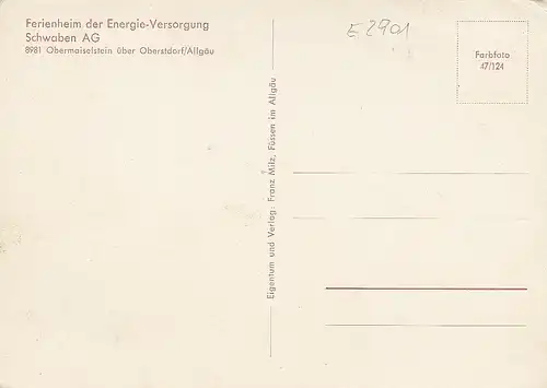 Obermaiselstein, Ferienheim der Energie-Versorgung Schwaben ngl E2901