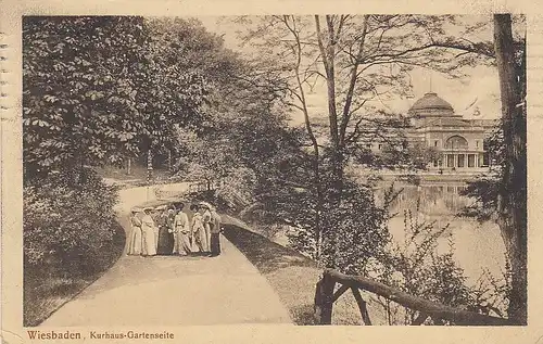 Wiesbaden Kurhaus Gartenseite gl1911 E2084