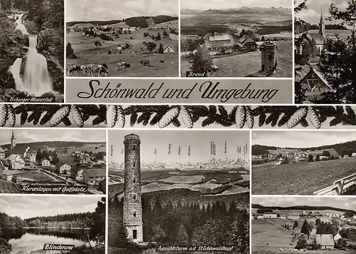 Schönwald und Umgebung, Mehrbildkarte ngl E2260