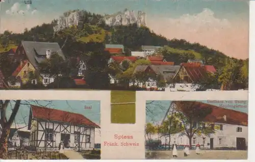 Spiess bei Betzenstein - Total, Gasthaus Hopfengärtner mit Saal gl1922 228.203