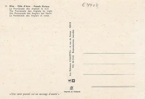 Nice,Côte d'Azur, La Promenade des Anglais la nuit ngl E4408