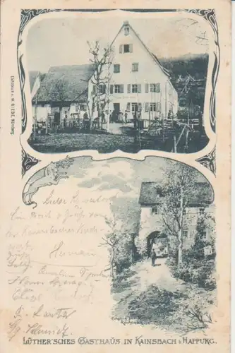 Kainsbach bei Happurg - Gasthaus und Ruine Reicheneck gl1900 228.230