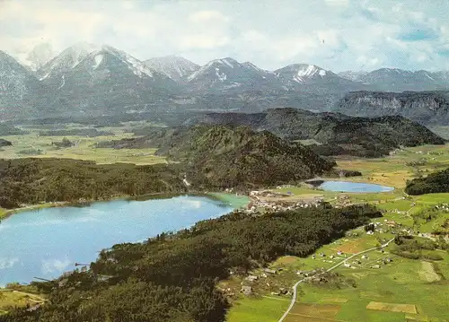 Klopeiner See und Kleinsee mit Karawanken gl1969 E2182