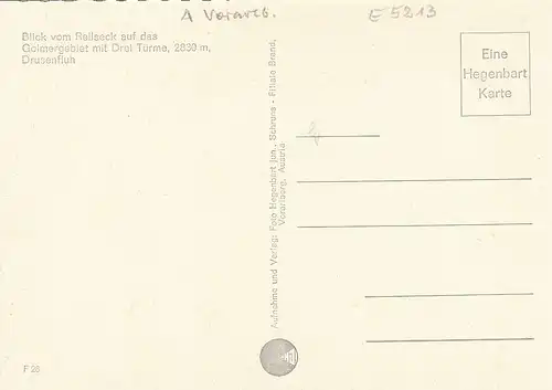 Blick vom Rellseck auf das Gollmergebiet mit Drei Türme, Drusenfluh ngl E5212