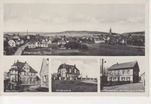 Uttenreuth - Total, Pfarrhaus, Schule, Fleischerei/Gasthaus gl1955 228.284