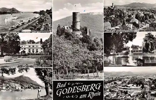 Bad Godesberg in 7 Ansichten Mehrbildkarte gl1959 163.456