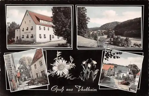 Thalheim - Gasthaus zur Post, Total, Schlosslinde, Kirchenpartie gl1975 166.783