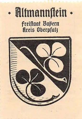 Altmannstein SONDERMARKE Wappen 166.868
