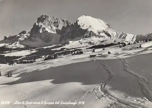 Alpe di Siusi verso il Gruppe del Saasolungo, Seiseralm Langekofel gl1965 E2234