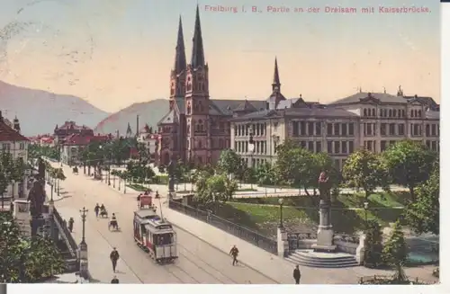 Freiburg im Breisgau - Dreisampartie mit Kaiserbrücke gl1911 226.858