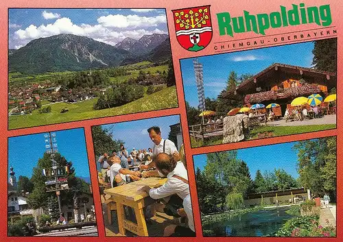 Ruhpolding gegen Rauschberg, Mehrbildkarte glum 1980? E2261