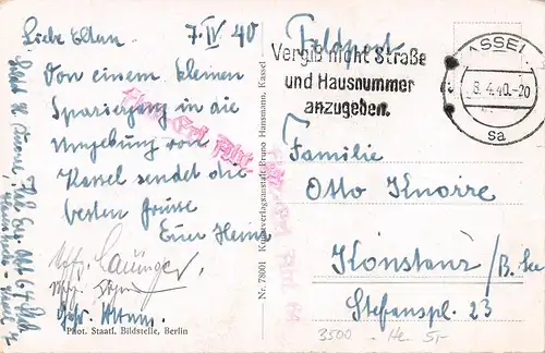 Kassel - Wilhelmshöhe Kaskaden und Herkules feldpgl1940 163.610