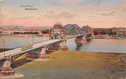 Düsseldorf Rheinbrücke mit Straßenbahn feldpgl194? 163.620