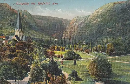 Eingang ins Bodetal im Harz gl1912 E5283