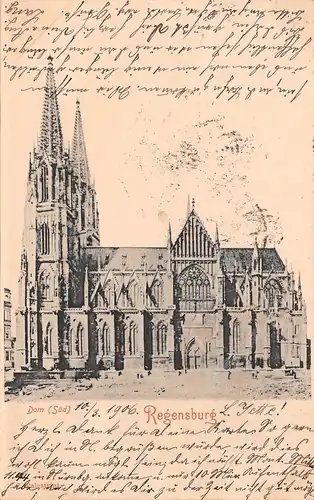 Regensburg - Dom, Südseite gl1906 166.949