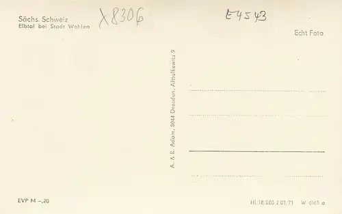 Sächs.Schweiz, Elbetal bei Stadt Wehlen ngl0 E4543