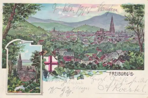 Freiburg im Breisgau LITHO Panorama Münster bahnpgl1902 226.880