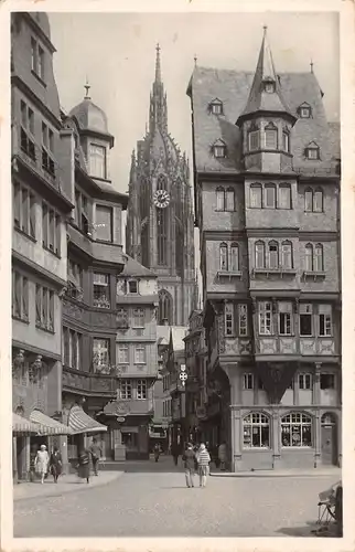 Frankfurt a.M. Durchblick vom Römerberg auf den Dom gl1933 163.736