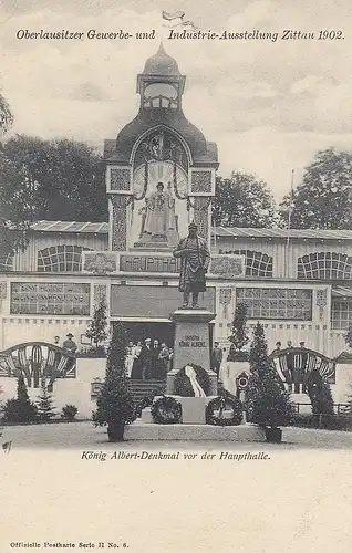 Zittau, Oberlausitzer Gew.- u. Industrieausst. 1902, König Albert Denkmal ngl E4096