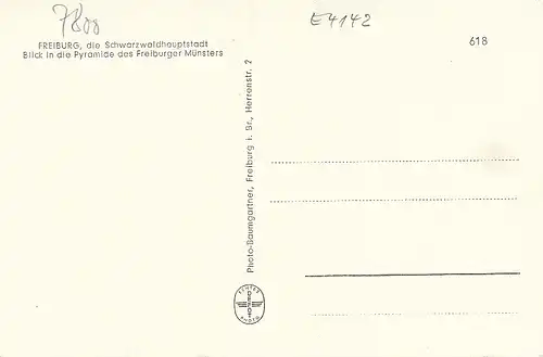 Freiburg i.B., Blick in die Pyramide des Münsters ngl E4142