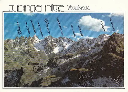 Silvretta, Tübinger Hütte, im Garmertal, Montafon ngl E3338