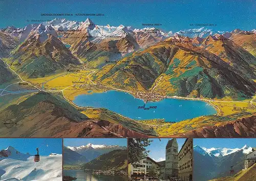 Zell am See gegen die Hohen Tauern, Panoramakarte ngl E3119