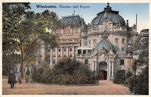 Wiesbaden Theater mit Foyer gl1930 163.771