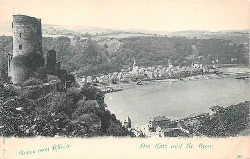 Gruss vom Rhein Burg Katz und St. Goar ngl 163.705