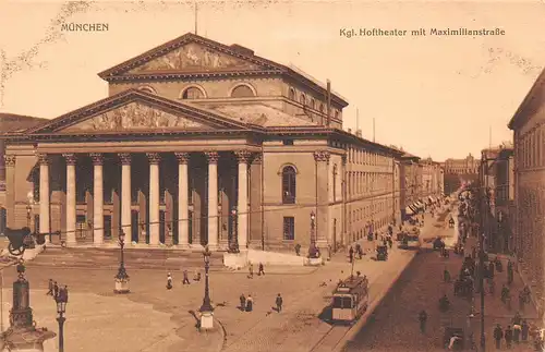 München Kgl. Hoftheater mit Maximilianstraße ngl 163.853