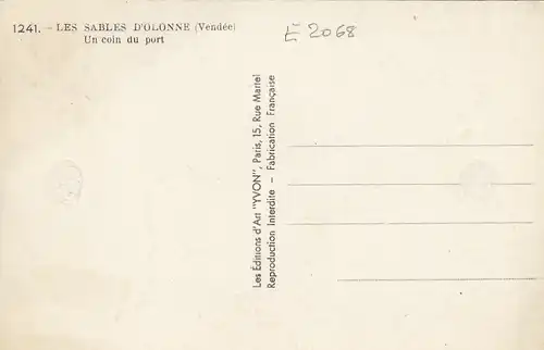 Les Sables D'Olonne (Vendée) Un Coin du port ngl E2068