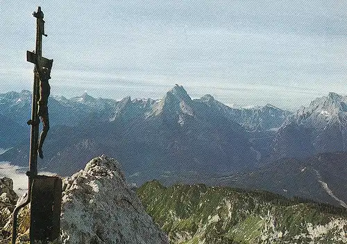 Blick vom Untersberg auf Schönfeldspitz, Watzmann und Hochkalter ngl E3203