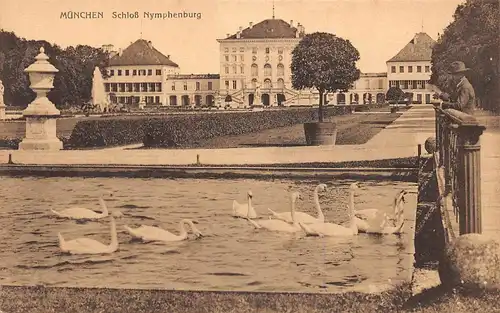 München Schloss Nymphenburg mit Schwanenteich ngl 164.765