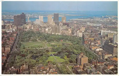 USA Boston MA Air View showing Common Public Gardens gl1982 163.948