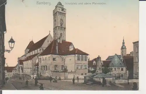 Bamberg - Schulplatz und obere Pfarrkirche gl1909 228.473