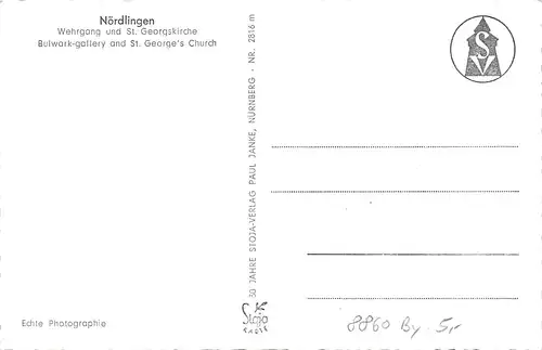 Nördlingen Wehrgang und St. Georgskirche ngl 164.804