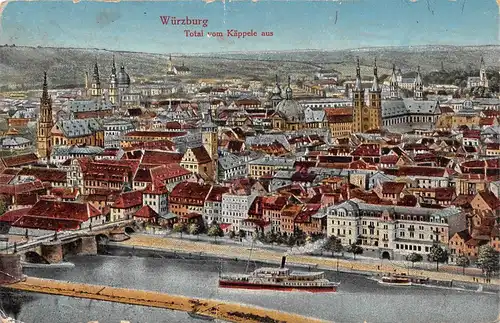 Würzburg - Total vom Käppele aus feldpgl1918 167.392