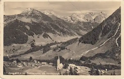 Mittelberg, Vorarlberg, mit Hammerspitze und Schafalpköpfe gl1937 E5393
