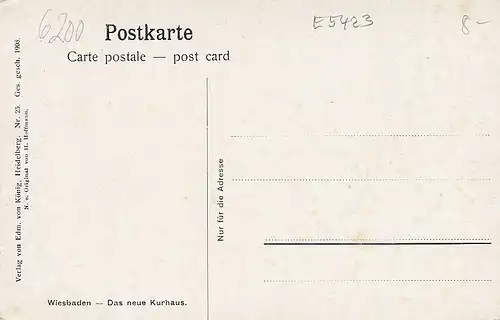 H.HOFFMANN Wiesbaden, Das neue Kurhaus ngl E5423