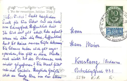 Cochem an der Mosel 10 kleine Ansichten gl1954 163.443