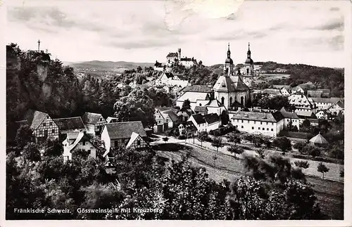 Gößweinstein - Panorama mit Kreuzberg gl1942 166.363